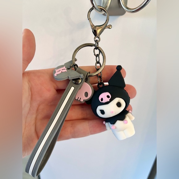 NEW Kuromi Keychain - Sanrio Hello Kitty Goth Emo Kawaii Anime Charm - Picture 8 of 8
